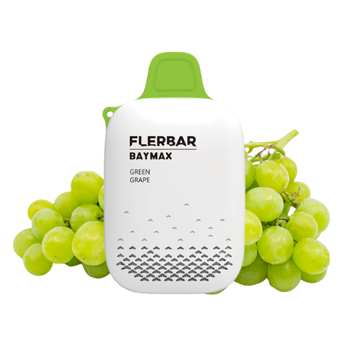 FLERBAR - BAYMAX - GREEN GRAPE - NICOTINE FREE - 3500 PUFFS [BOX OF 5] | 