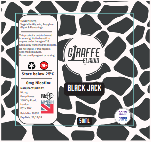 GIRAFFE - BLACKJACK - 50ML