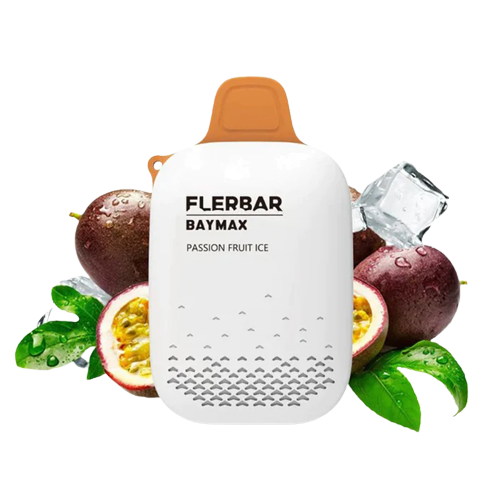 FLERBAR - BAYMAX - PASSION FRUIT - NICOTINE FREE - 3500 PUFFS [BOX OF 5] | 