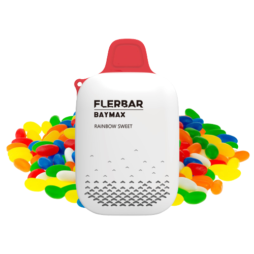 FLERBAR - BAYMAX - RAINBOW SWEET - NICOTINE FREE - 3500 PUFFS [BOX OF 5] | 