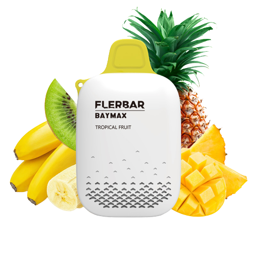 FLERBAR - BAYMAX - TROPICAL FRUIT - NICOTINE FREE - 3500 PUFFS [BOX OF 5] | 