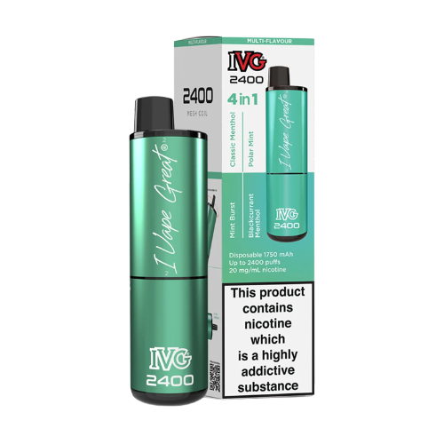 IVG - 2400 - 4 IN 1 MENTHOL EDITION - 20MG [BOX OF 5] | 