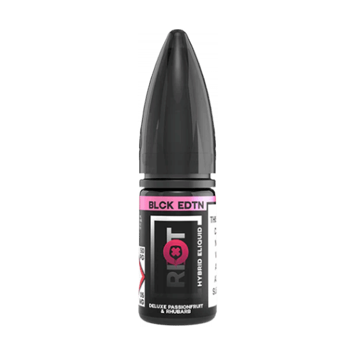 RIOT SQUAD - BLACK EDTN - DELUXE PASSIONFRUIT RHUBARB - SALTS [BOX OF 10] | 